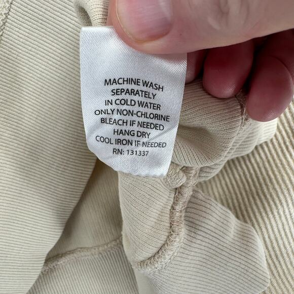 Chicka-D Mighty Ducks Thermal Cropped Boxy Sweatshirt Womens Medium Cream - Picture 8 of 10